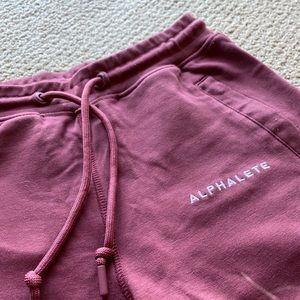 RED ALPHALETE JOGGERS